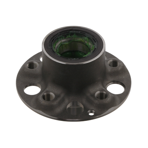 WHEEL W/BEARING -12IN FRONT - HOLLOW AXLE - BLK